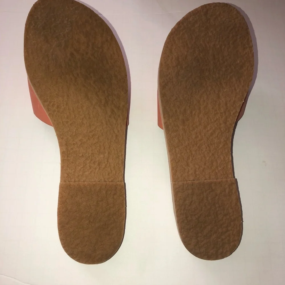 LUCKY brand Coral leather dorian slide sandals 8.5